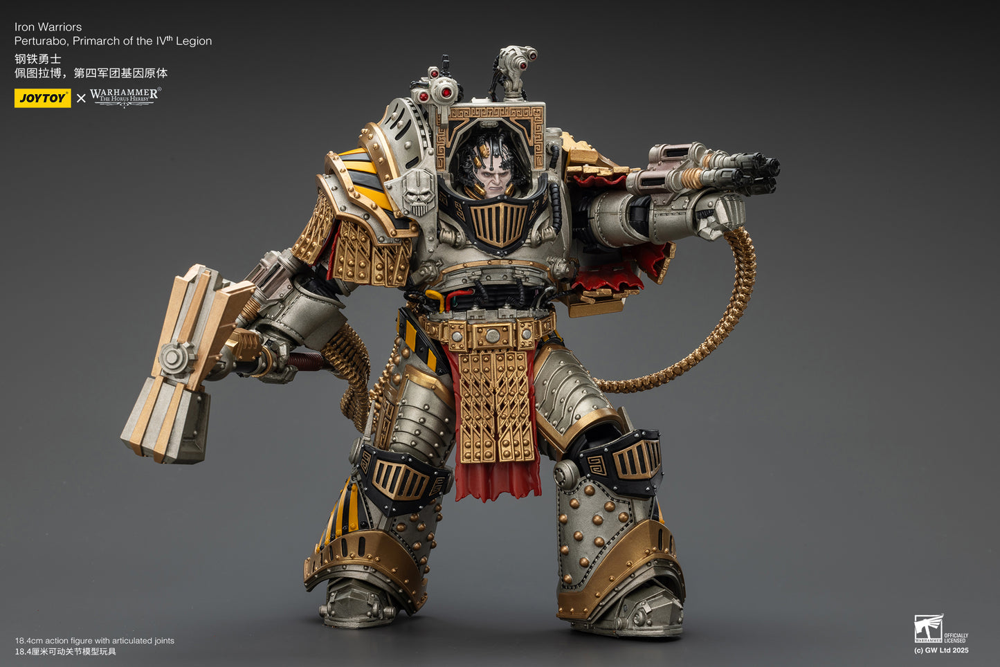PRE ORDER – 1/18 JOYTOY IRON WARRIORS PERTURABO, PRIMARCH OF THE IVTH LEGION, RERUN JT01819