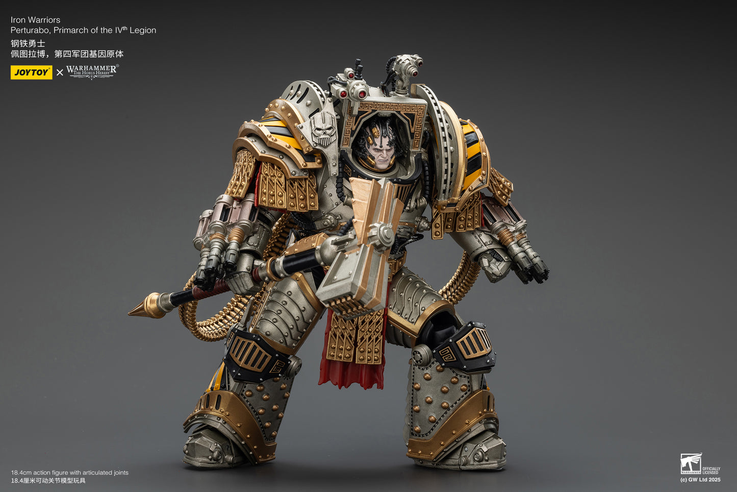 PRE ORDER – 1/18 JOYTOY IRON WARRIORS PERTURABO, PRIMARCH OF THE IVTH LEGION, RERUN JT01819