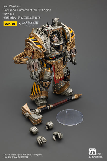 PRE ORDER – 1/18 JOYTOY IRON WARRIORS PERTURABO, PRIMARCH OF THE IVTH LEGION, RERUN JT01819
