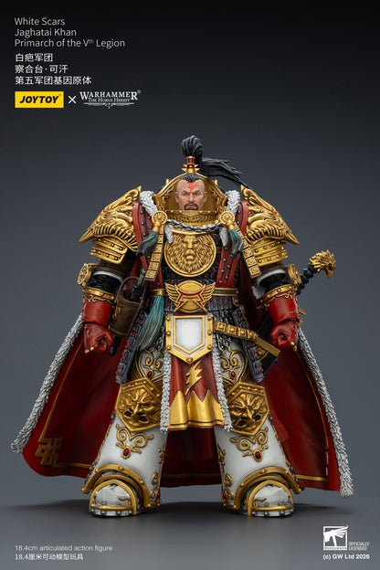 PRE ORDER – 1/18 JOYTOY WHITE SCARS JAGHATAI KHAN PRIMARCH OF THE VTH LEGION JT03363