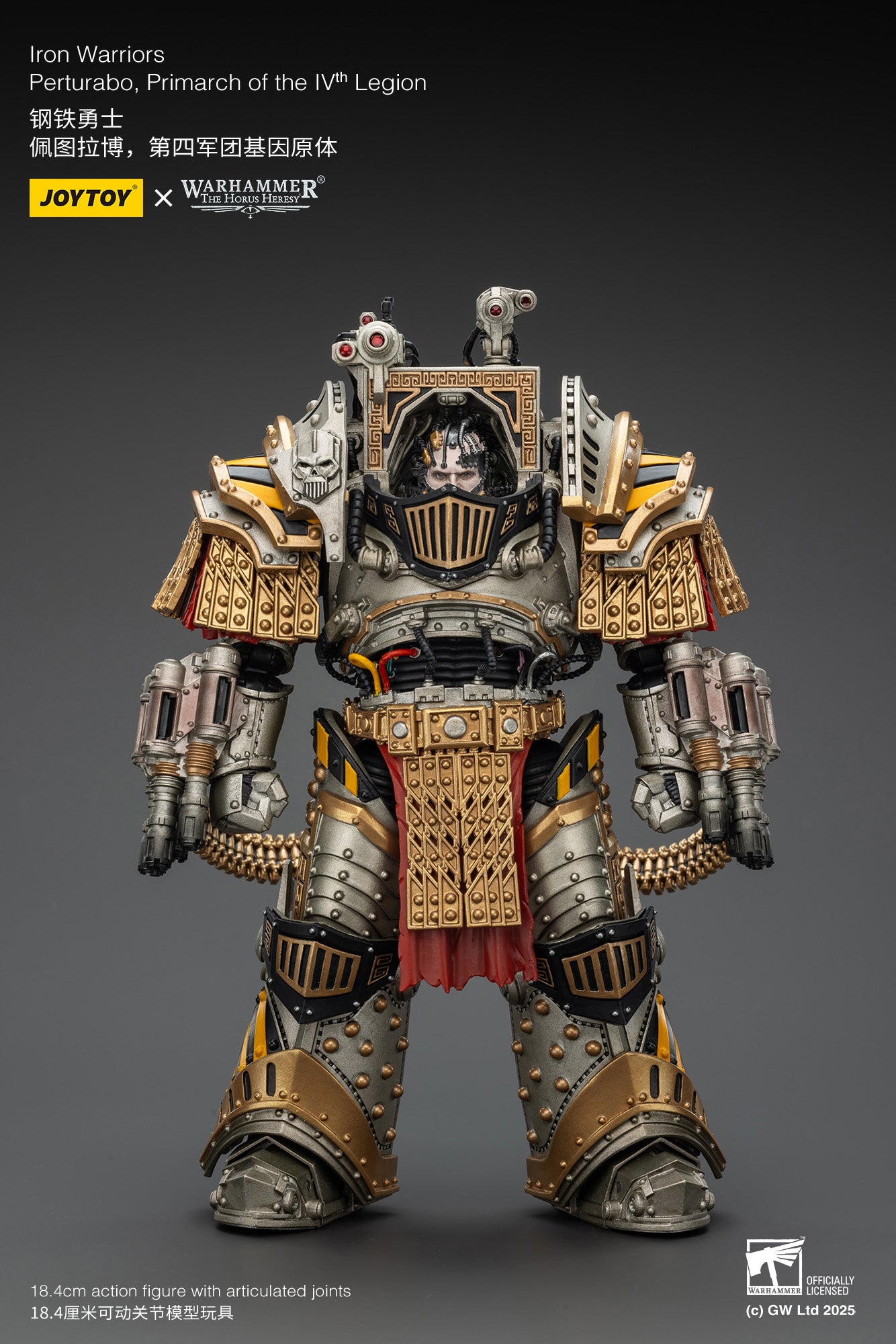PRE ORDER – 1/18 JOYTOY IRON WARRIORS PERTURABO, PRIMARCH OF THE IVTH LEGION, RERUN JT01819
