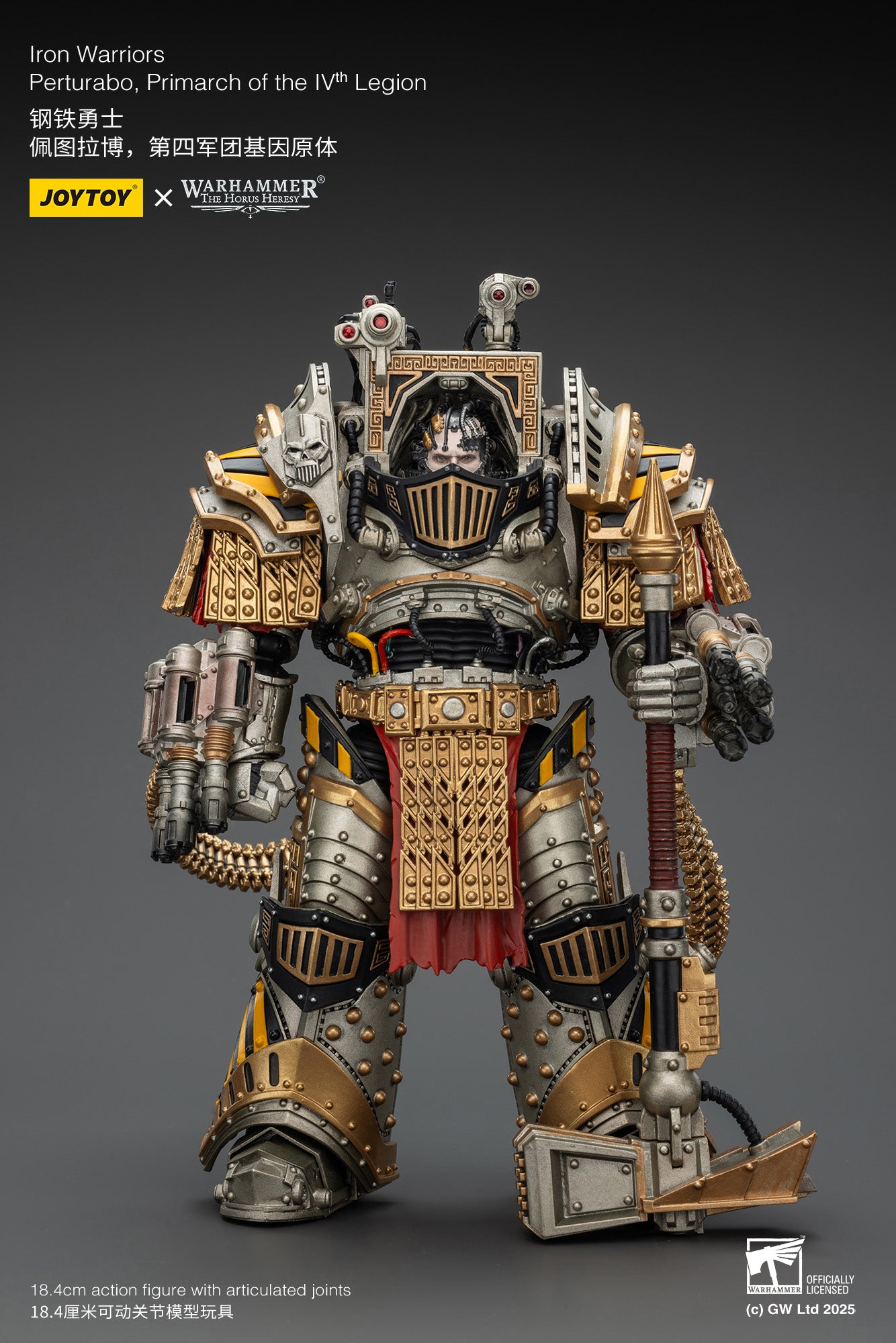 PRE ORDER – 1/18 JOYTOY IRON WARRIORS PERTURABO, PRIMARCH OF THE IVTH LEGION, RERUN JT01819