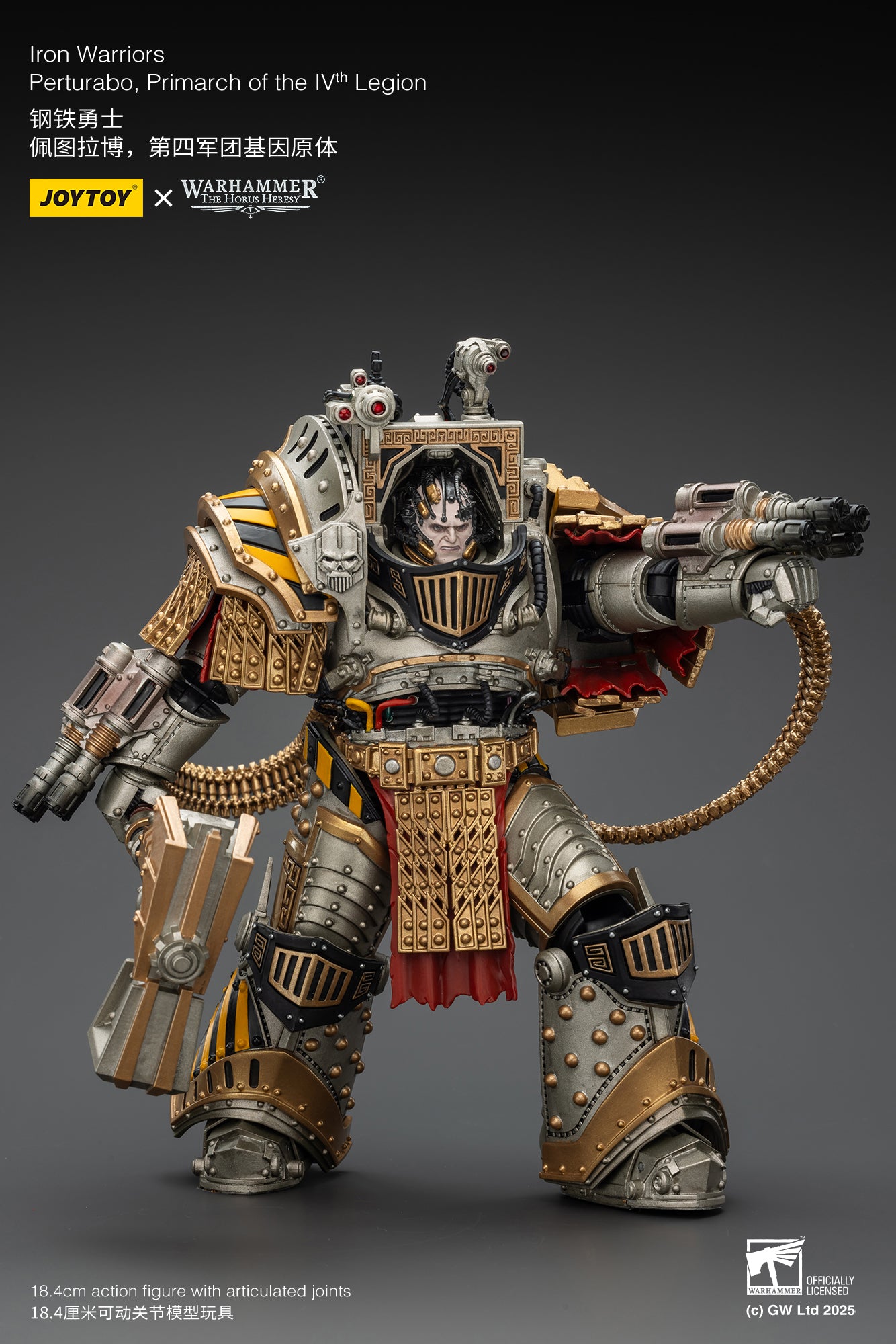 PRE ORDER – 1/18 JOYTOY IRON WARRIORS PERTURABO, PRIMARCH OF THE IVTH LEGION, RERUN JT01819