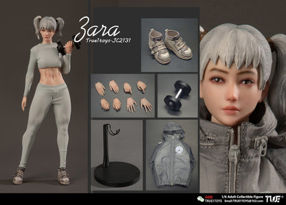 PRE ORDER – 1/6 SPORTY GIRL ACTION FIGURE JC2131 : ZARA GREY HAIR VERSION