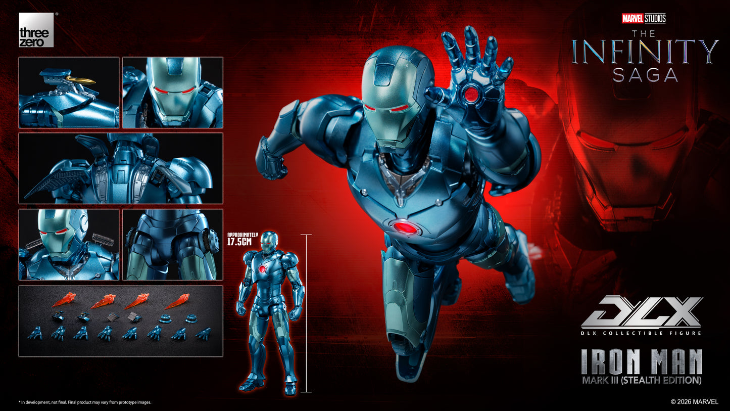 PRE ORDER – THREEZERO 3Z0922 MARVEL STUDIOS: THE INFINITY SAGA - DLX IRON MAN MARK 3 (STEALTH EDITION)