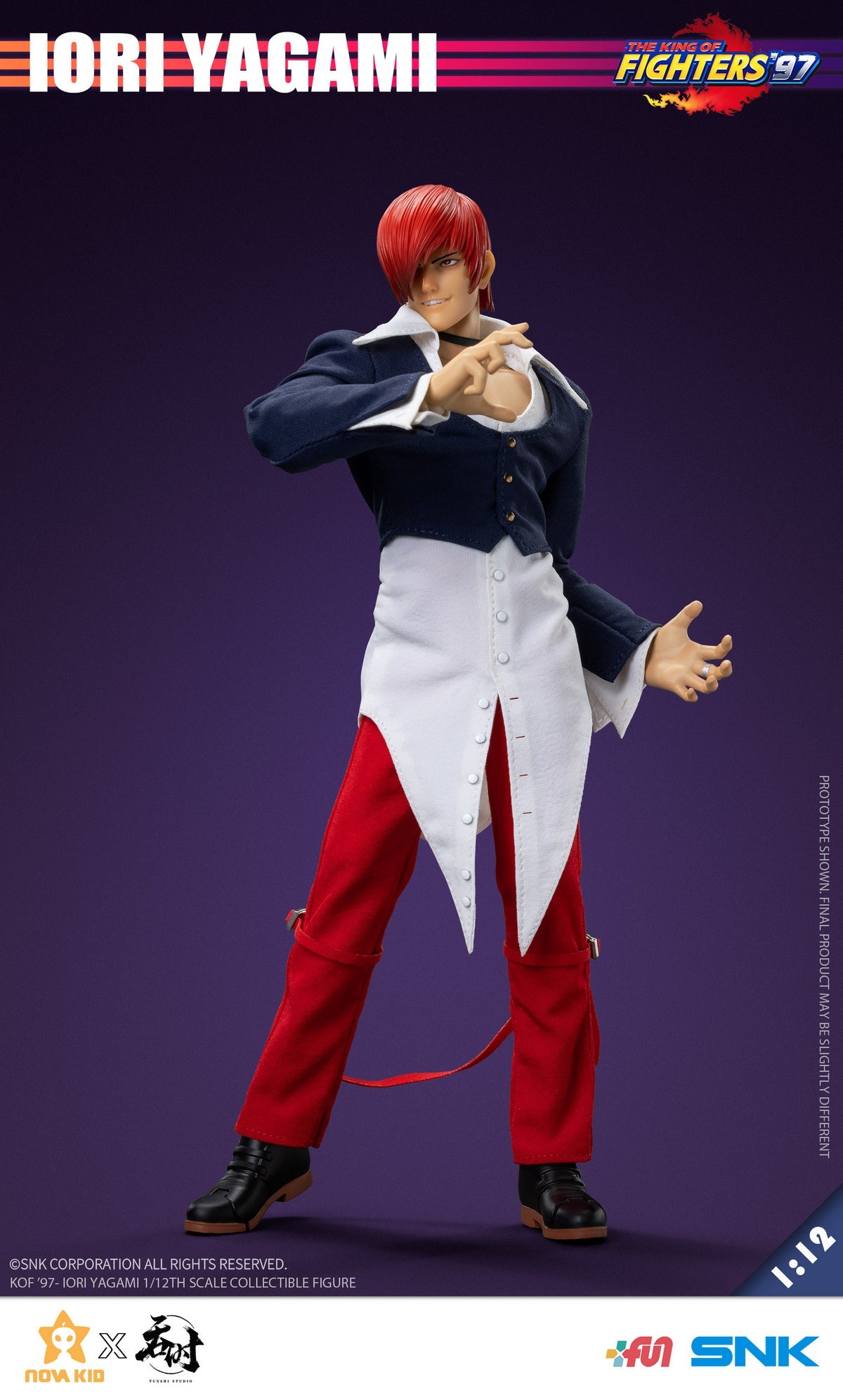 PRE ORDER – 1/12 TUNSHI STUDIO SNK LICENSED KING OF FIGHTERS 97 IORI YAGAMI TS-XXZ-008