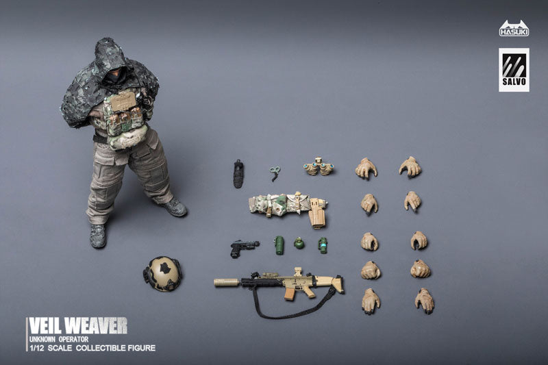 BACK ORDER – 1/12 SCALE SALVO SERIES VEIL WEAVER + RECONNAISSANCE ENHANCEMENT KIT ACTION FIGURE