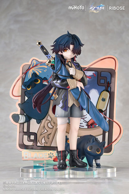 PRE ORDER – RISE UP+ - HONKAI: STAR RAIL - CHIBI CAT SERIES FIGURE - BLADE VER.