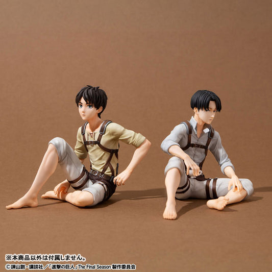 BACK ORDER – G.E.M. SERIES ATTACK ON TITAN - PALM SIZE EREN / SQUAD CAPTAIN LEVI SET
