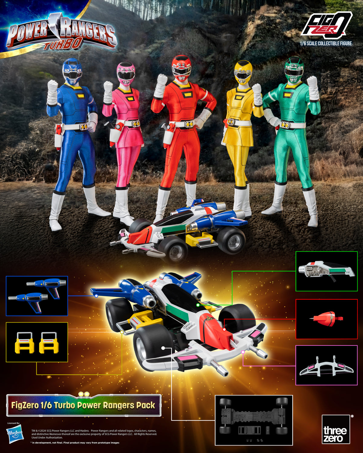 BACK ORDER – 1/6 THREEZERO 3Z0818 FIGZERO : POWER RANGERS TURBO - TURB ...