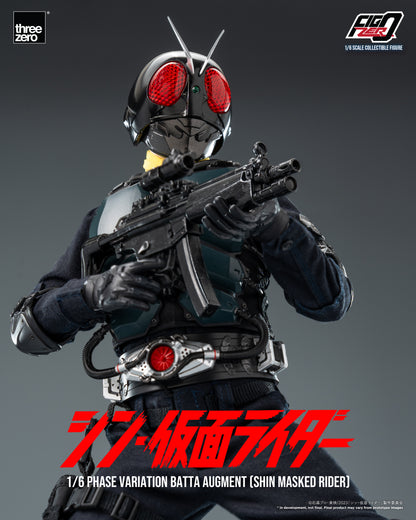 PRE ORDER – 1/6 THREEZERO 3Z0677 INFO: FIGZERO PHASE VARIATION BATTA AUGMENT - SHIN MASKED RIDER
