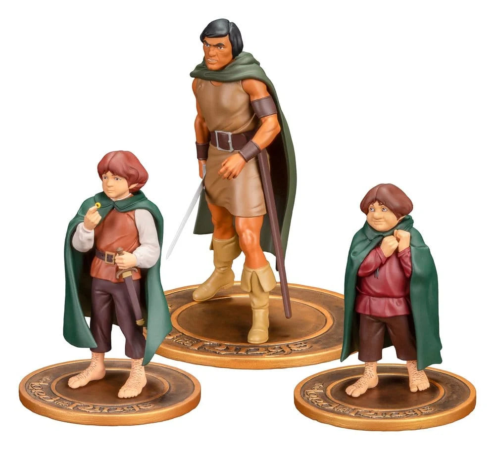 PRE ORDER – THE LORD OF THE RINGS ANIMATED FILM - FRODO, ARAGORN, AND SAMWISE - PVC FIGURE SET