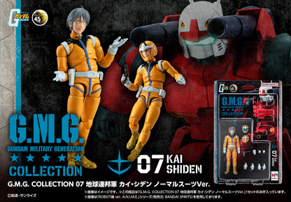 PRE ORDER – G.M.G. COLLECTION 07 MOBILE SUIT GUNDAM  EARTH FEDERATION  KAI SHIDEN NORMAL SUIT VER.