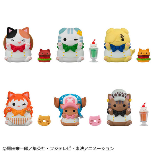 BACK ORDER – MEGA CAT PROJECT ONE PIECE NYANPIECENYAN! DINER! (SET OF 6)