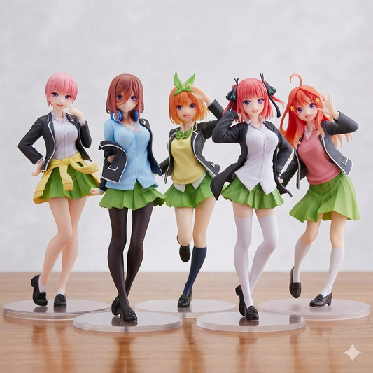 [ON HAND] [Ready to Ship] – TAITO - QUINTESSENTIAL QUINTUPLETS COREFUL FIGURE NAKANO SISTERS RENEWAL VER. (SET OF 5)