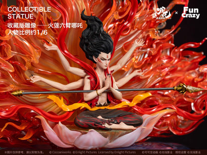 PRE ORDER – FUNCRAZY X NEZHA 2 1/6 FIRE LOTUS SIX-ARMED NEZHA STATUE NZ25DX01