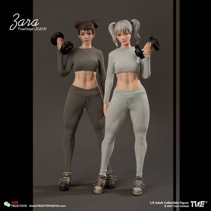PRE ORDER – 1/6 SPORTY GIRL ACTION FIGURE JC2131 : ZARA GREY HAIR VERSION