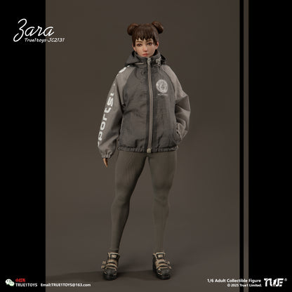 PRE ORDER – 1/6 SPORTY GIRL ACTION FIGURE JC2131 : ZARA BROWN HAIR VERSION