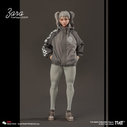 PRE ORDER – 1/6 SPORTY GIRL ACTION FIGURE JC2131 : ZARA GREY HAIR VERSION
