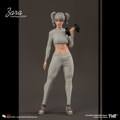 PRE ORDER – 1/6 SPORTY GIRL ACTION FIGURE JC2131 : ZARA GREY HAIR VERSION