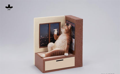 PRE ORDER – JXK317B PHILOSOPHER CAT AT THE WINDOWSILL