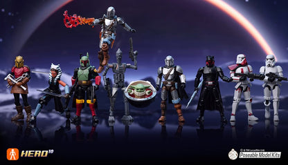 PRE ORDER – STAR WARS THE MANDALORION GV01 BLIND BOX MODEL KIT SET (9PCS / SET)