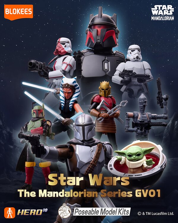 PRE ORDER – STAR WARS THE MANDALORION GV01 BLIND BOX MODEL KIT SET (9PCS / SET)