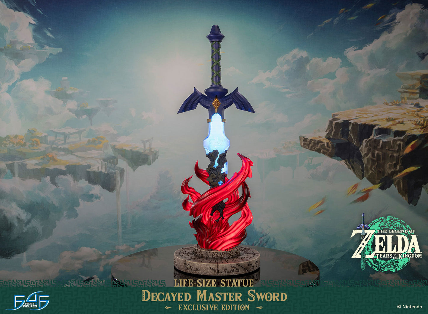 PRE ORDER – THE LEGEND OF ZELDA™: TEARS OF THE KINGDOM DECAYED MASTER SWORD LIFE-SIZE STATUE (EXCLUSIVE EDITION)