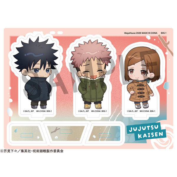 PRE ORDER – ACRYLIC STAND BUDDYCOLLE ANIME JUJUTSU KAISEN 5TH ANNIVERSARY C MEGUMI FUSHIGURO YUJI ITADORI NOBARA KUGISAKI