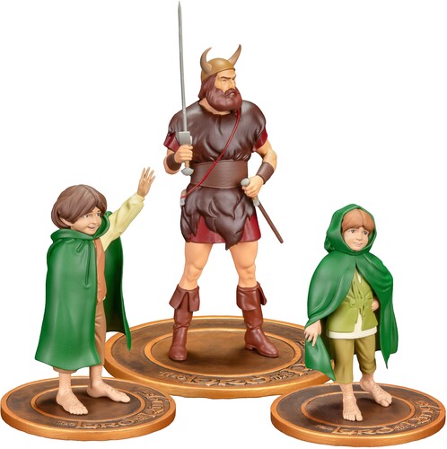 PRE ORDER – THE LORD OF THE RINGS ANIMATED FILM - MERRY, PIPPIN, AND BOROMIR - PVC FIGURE SET