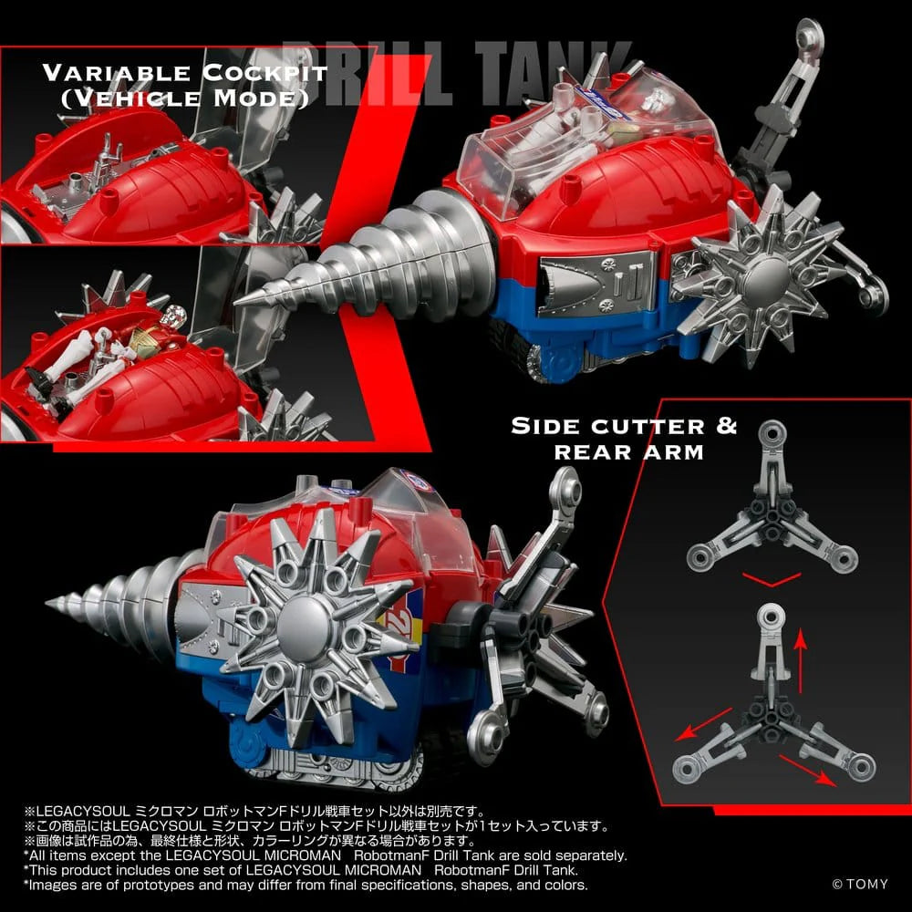 PRE ORDER – LEGACYSOUL MICROMAN ROBOTMANF DRILL TANK