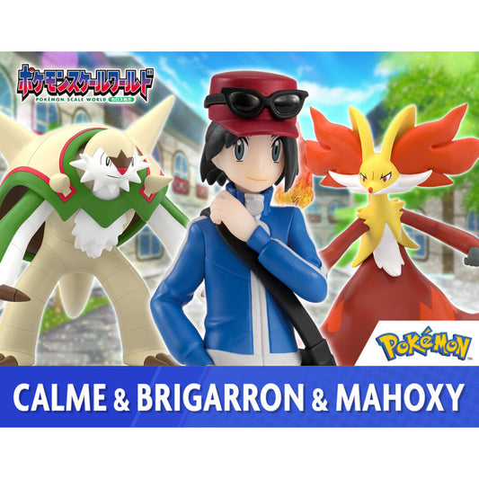 PRE ORDER – POKÉMON SCALE WORLD KALOS REGION CALEM & CHESNAUGHT & DELPHOX
