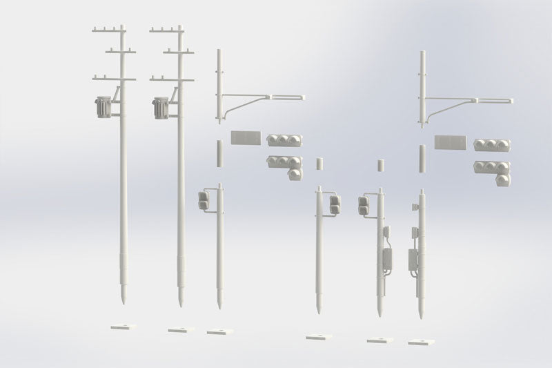 PRE ORDER – 1/80 TRAFFIC SIGNAL SET