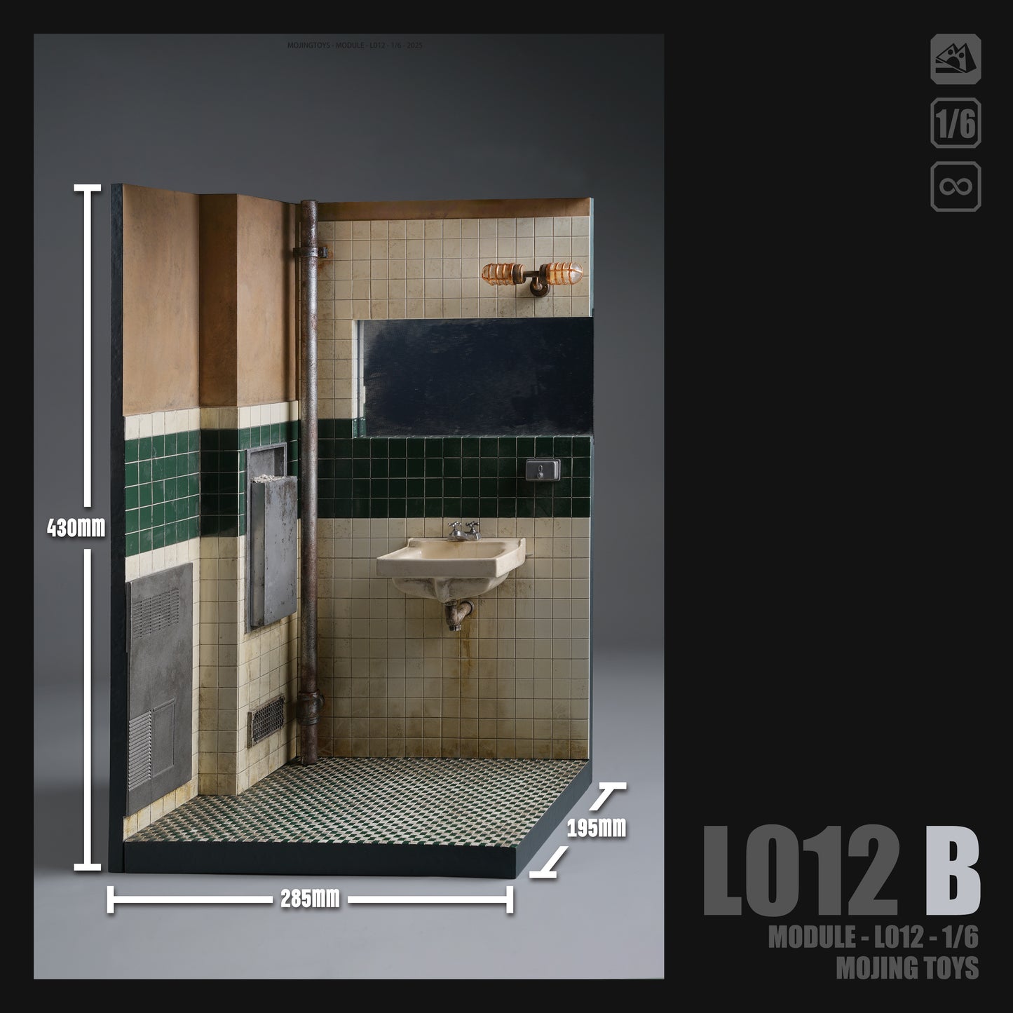PRE ORDER – MOJINGTOYS 1/6 JOKER BATHROOM DIORAMA BASE L012B