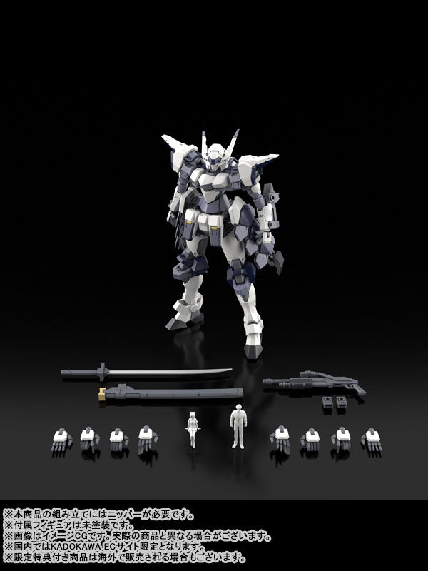 BACK ORDER – 1/48 KADOKAWA PLASTIC MODEL SERIES FULL METAL PANIC! FAMILY AZURE RAVEN WITH TYPE 10 MODIFIED MONOMOLECULAR BLADE PLATED VER. + SPECIAL DISPLAY BASE DESIGNED BY KANETAKE EBIKAWA