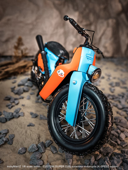 PRE ORDER – 1/6 SUPER CUB SCRAMBLER MOTORCYCLE FB-10134B1 + REAR RACK FB-10147-3-1