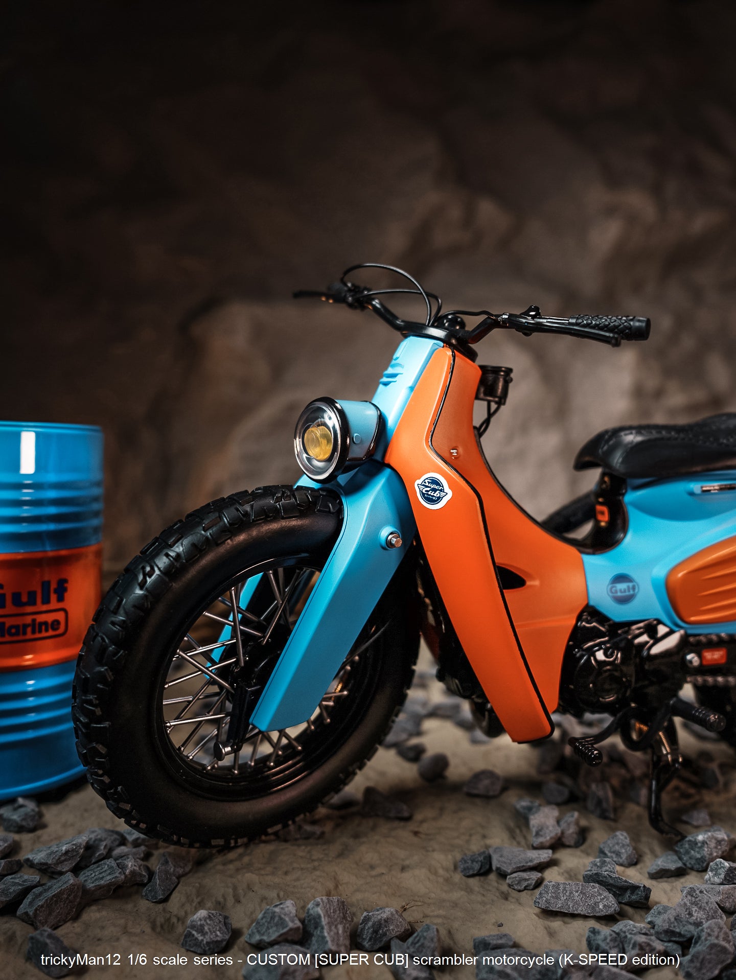 PRE ORDER – 1/6 SUPER CUB SCRAMBLER MOTORCYCLE FB-10134B1 + REAR RACK FB-10147-3-1