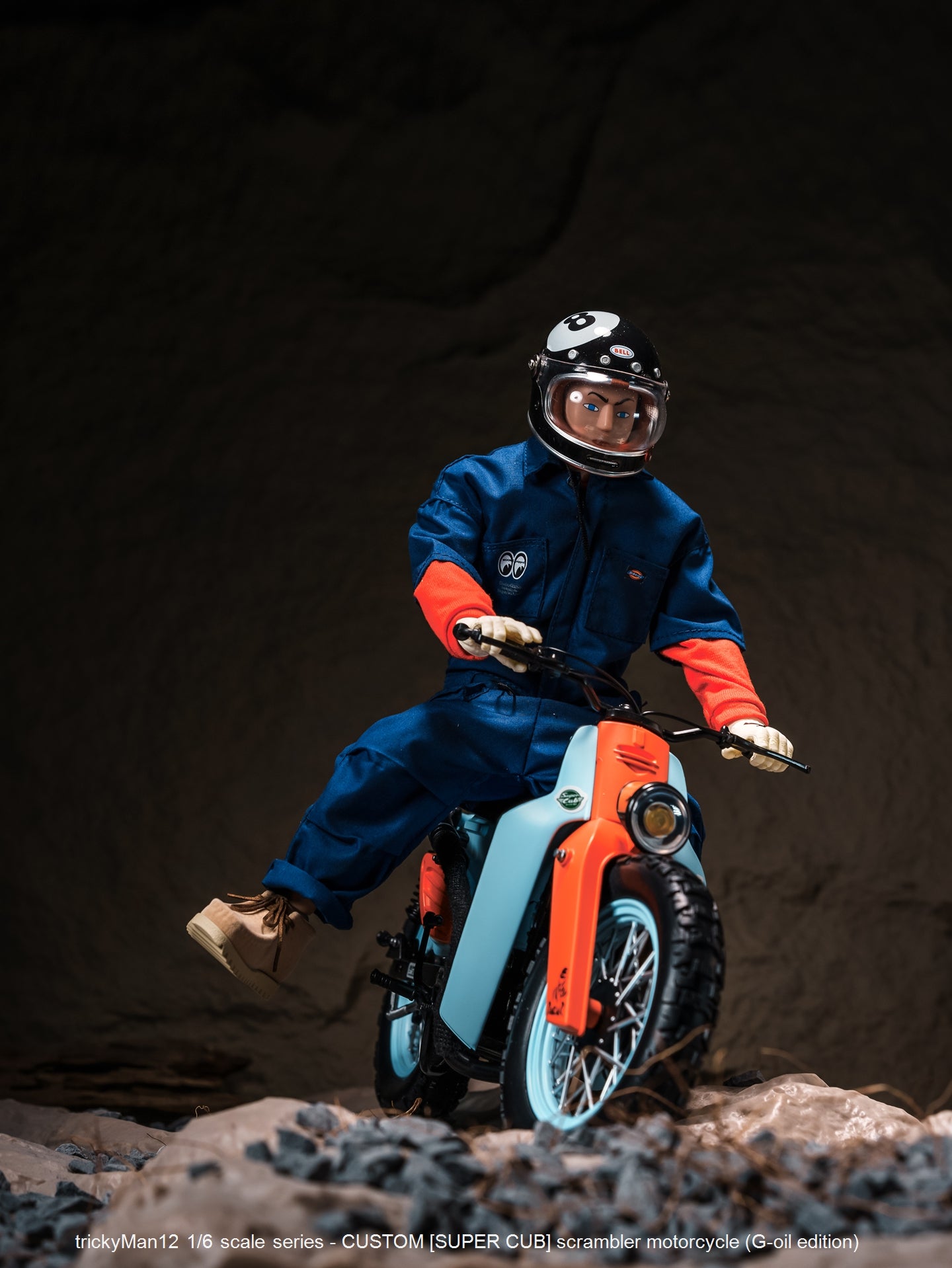 PRE ORDER – 1/6 SUPER CUB SCRAMBLER MOTORCYCLE FB-10134B2 + REAR RACK FB-10147-3-1