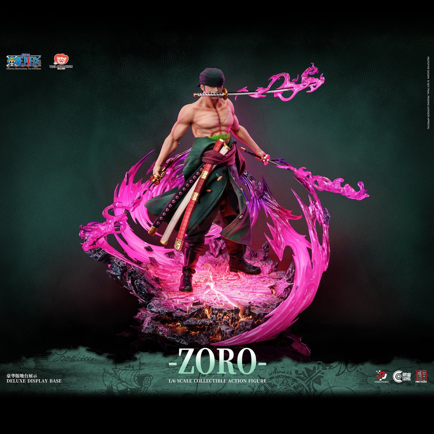 PRE ORDER – PIXEL POSES | COSMIC CREATIONS × JIMEI PALACE 1/6 ONE PIECE RORONOA ZORO ACTION FIGURE OVERSEAS VERSION PP-200595 DELUXE EDITION