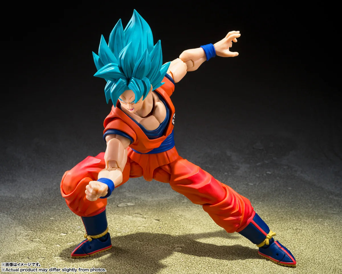 PRE ORDER – S.H.FIGUARTS DRAGON BALL SUPER - SUPER SAIYAN GOD SUPER SAIYAN SON GOKU - BLUE POWER TRANSCENDING LIMITS