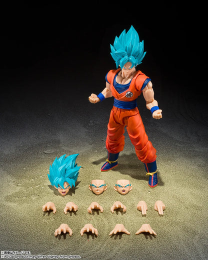 PRE ORDER – S.H.FIGUARTS DRAGON BALL SUPER - SUPER SAIYAN GOD SUPER SAIYAN SON GOKU - BLUE POWER TRANSCENDING LIMITS