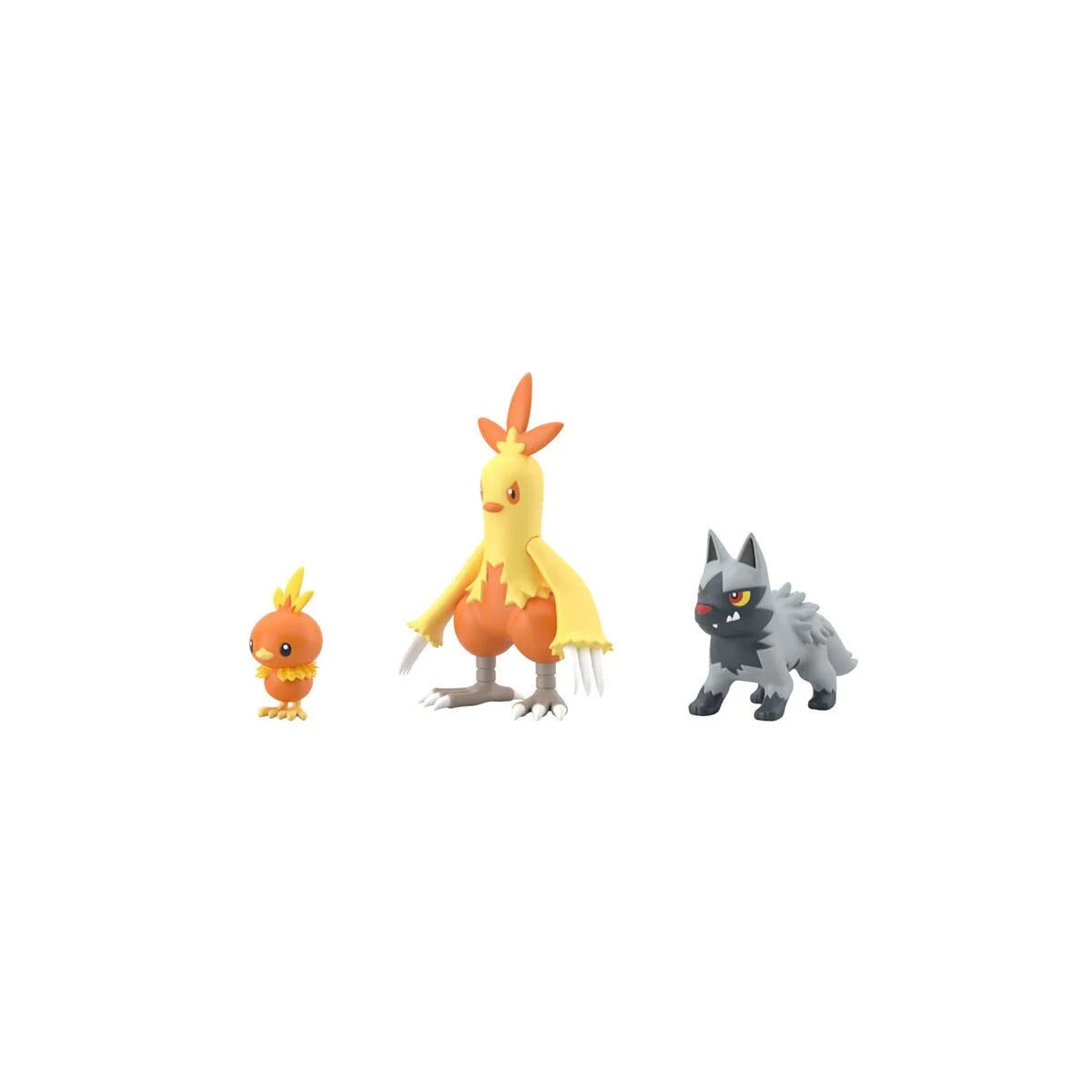 PRE ORDER – POKEMON SCALE WORLD HOENN REGION - TORCHIC & COMBUSKEN & POOCHYENA W/O GUM