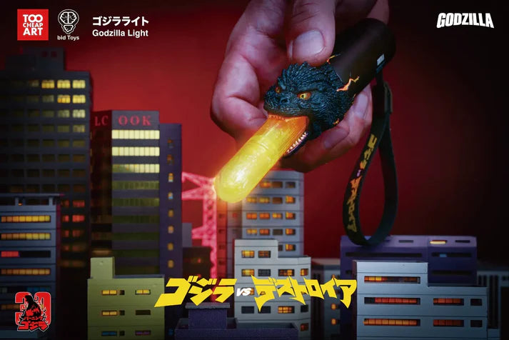 PRE ORDER – BID TOYS X TOO CHEAP ART BURNING GODZILLA SOUND & LIGHT FLASHLIGHT BID2511