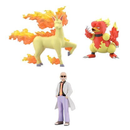 PRE ORDER – POKÉMON SCALE WORLD KANTO REGION BLAINE & RAPIDASH & MAGMAR W/O GUM