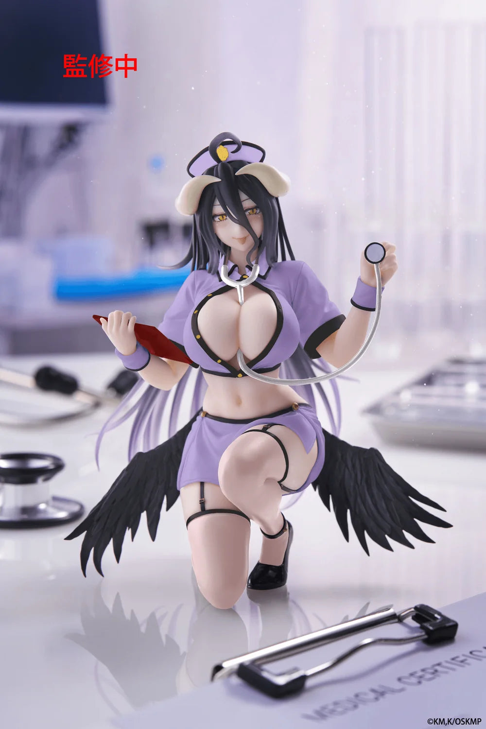 PRE ORDER – OVERLORD - DESKTOP CUTE FIGURE - ALBEDO - NURSE VER. RENEWAL