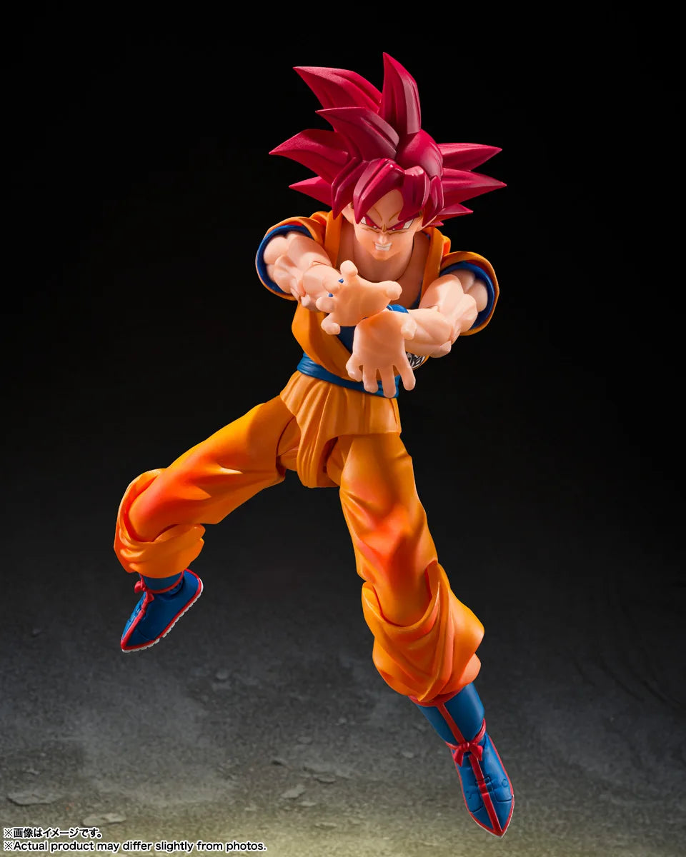 PRE ORDER – S.H.FIGUARTS DRAGON BALL SUPER - SUPER SAIYAN GOD SON GOKU - GOD AURA