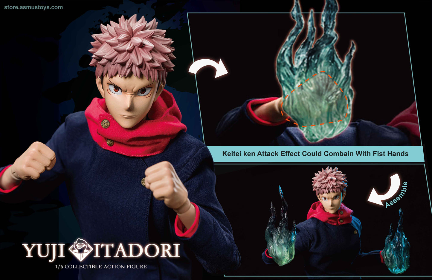PRE ORDER – 1/6 JUJUTSU KAISEN YUJI ITADORI ACTION FIGURE REISSUE RERUN JJKS02A