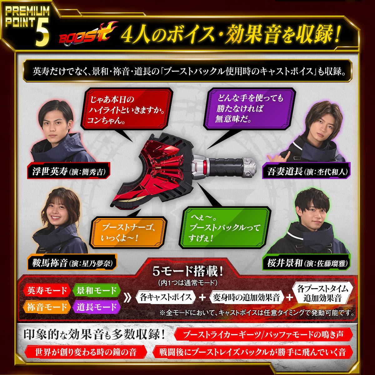 PRE ORDER – PREMIUM DX MEMORIAL MAGNUM & BOOST RAISE BUCKLE SET - KAMEN RIDER GEATS