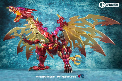 PRE ORDER – METAL BEAST-01 WINGED DRAGON DUAL CHANGER (REISSUE)