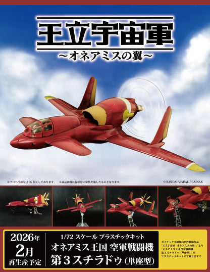 PRE ORDER – 1/72 THE WINGS OF HONNEAMISE - HONNEAMISE OUKOKU AIR FORCE FIGHTER SCHIRA-DOW 3RD (SINGLE SEAT TYPE)